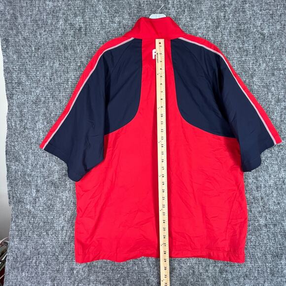 FootJoy Windbreaker Mens Large Red Short Sleeve Crab Meadow Mens Club Gentlemens - Picture 8 of 9